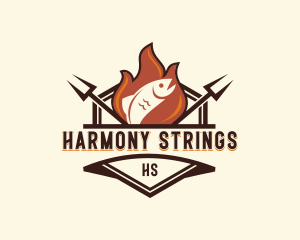 Gourmet Fish Barbecue logo design