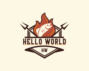 Gourmet Fish Barbecue logo design