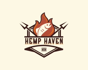 Gourmet Fish Barbecue logo design