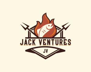 Gourmet Fish Barbecue logo design