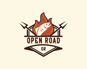 Gourmet Fish Barbecue logo design