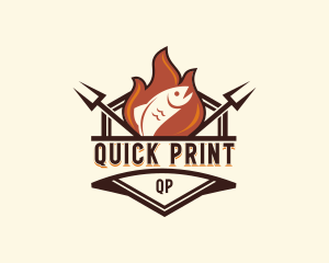 Gourmet Fish Barbecue logo design