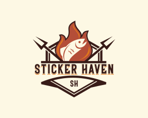 Gourmet Fish Barbecue logo design