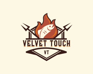 Gourmet Fish Barbecue logo design