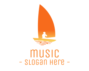 Icon - Fisherman Sail Boat logo design