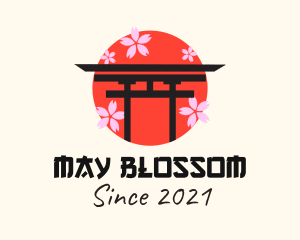 Japanese Flower Architecture  logo design