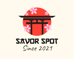 Japanese Flower Architecture  logo design