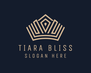 Luxury Crown Tiara logo design