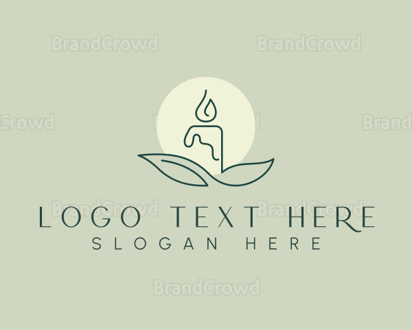 Leaves Candle Light Logo