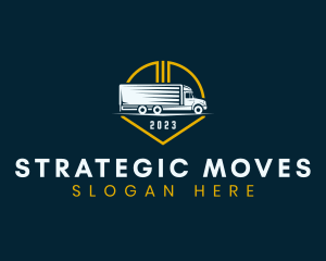 Shipping Transport Truck logo design