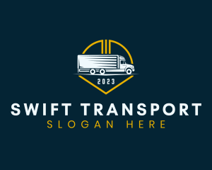 Shipping Transport Truck logo design