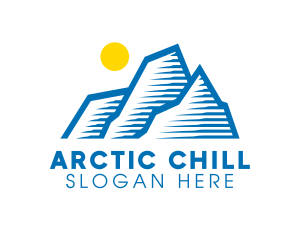 Iceberg - Sun Mountain Trekking logo design