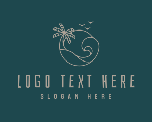 Island - Tropical Beach Resort logo design