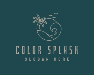 Tropical Beach Resort logo design