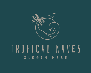 Tropical Beach Resort logo design