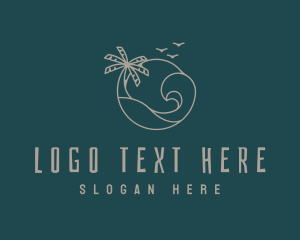 Surf - Tropical Beach Resort logo design