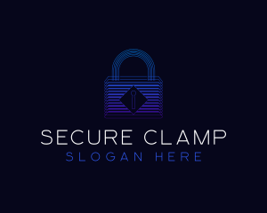 Padlock Tech Security logo design