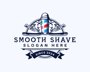 Shaving - Luxury Barbershop Groomer logo design