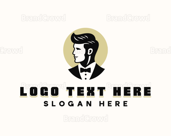 Gentleman Hairstyle Grooming Logo