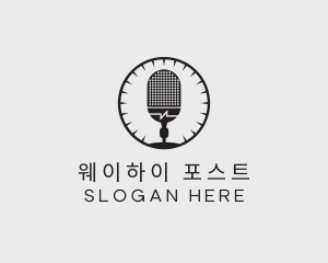 Studio Microphone Broadcast logo design