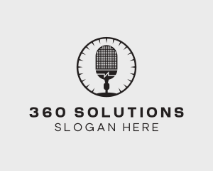 Studio Microphone Broadcast logo design