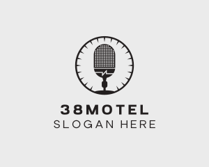 Studio Microphone Broadcast logo design