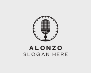 Studio Microphone Broadcast logo design