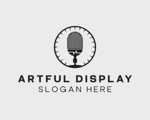 Studio Microphone Broadcast logo design