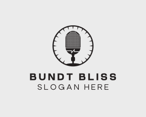 Studio Microphone Broadcast logo design