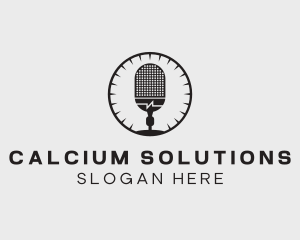 Studio Microphone Broadcast logo design