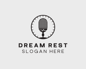 Studio Microphone Broadcast logo design