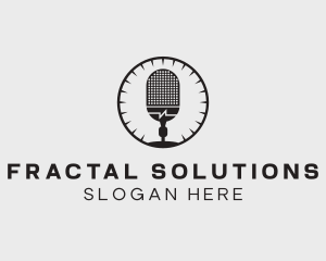 Studio Microphone Broadcast logo design