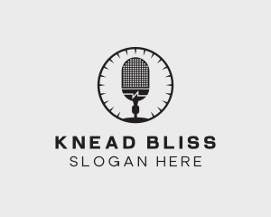 Studio Microphone Broadcast logo design