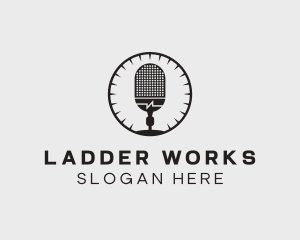 Studio Microphone Broadcast logo design