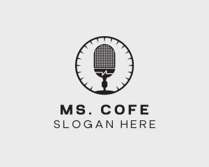 Studio Microphone Broadcast logo design