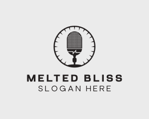 Studio Microphone Broadcast logo design