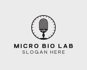 Studio Microphone Broadcast logo design