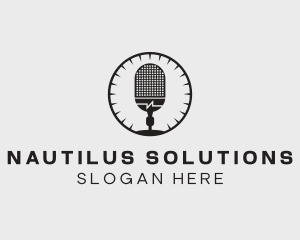 Studio Microphone Broadcast logo design