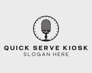 Studio Microphone Broadcast logo design