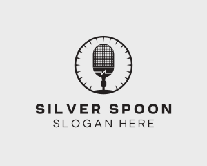 Studio Microphone Broadcast logo design