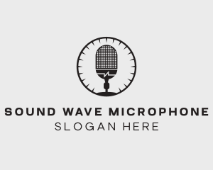 Studio Microphone Broadcast logo design