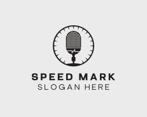 Studio Microphone Broadcast logo design