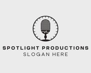 Show - Studio Microphone Broadcast logo design