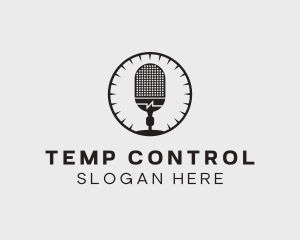 Studio Microphone Broadcast logo design