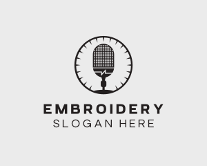 Studio Microphone Broadcast logo design