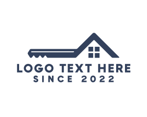 Roofing - Residential Real Estate Key logo design