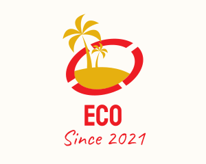Ocean - Island Lifeguard Buoy logo design