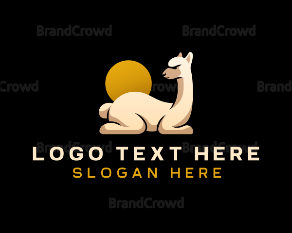 Alpaca Llama Animal Logo