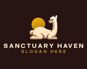 Alpaca Llama Animal logo design