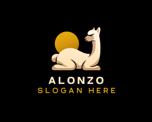 Alpaca Llama Animal logo design